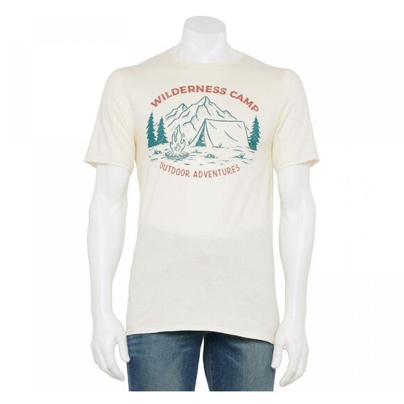 Graphics Other - NWT Graphics Wilderness Camp Graphic Tee T-Shirt THR4170KH XL Natural Ivory